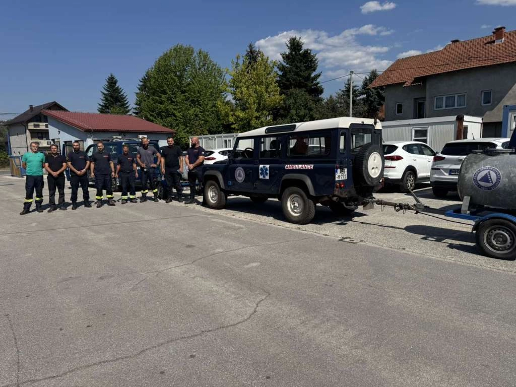 Konjic: Angažirana Federalna specijalizirana jedinica civilne zaštite za gašenje požara
